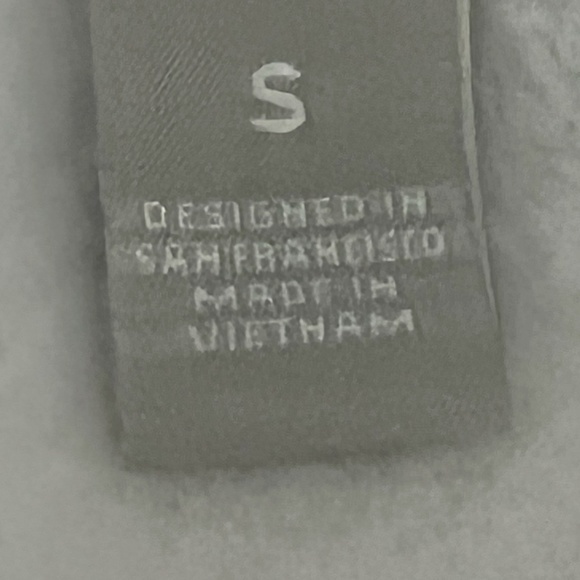 Athleta Cropped 24/7 Racer Striped Fleece Sweatshirt Sz. S - Picture 9 of 13